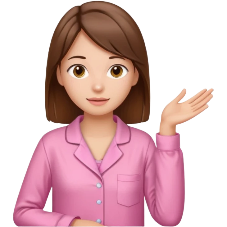Make a women woth straight hair using pj pink emoji