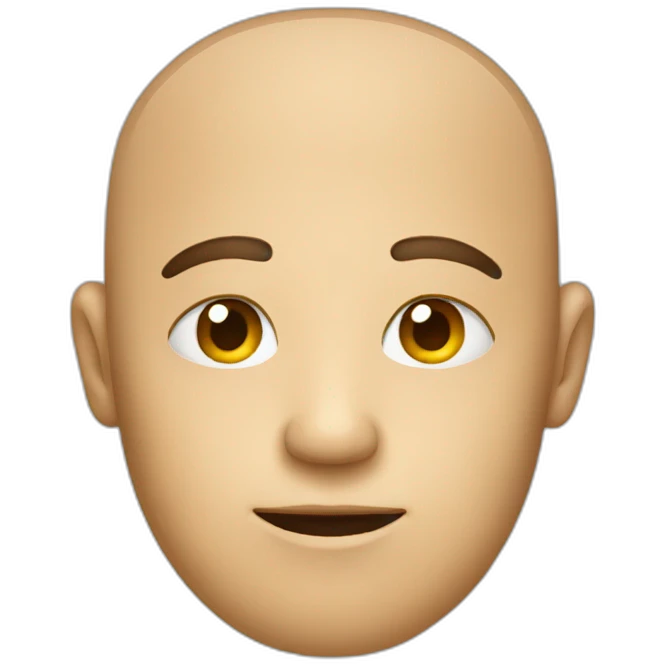 Flat face emoji