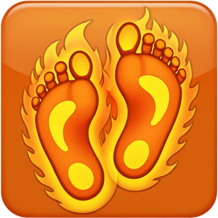 Footsteps of fire emoji