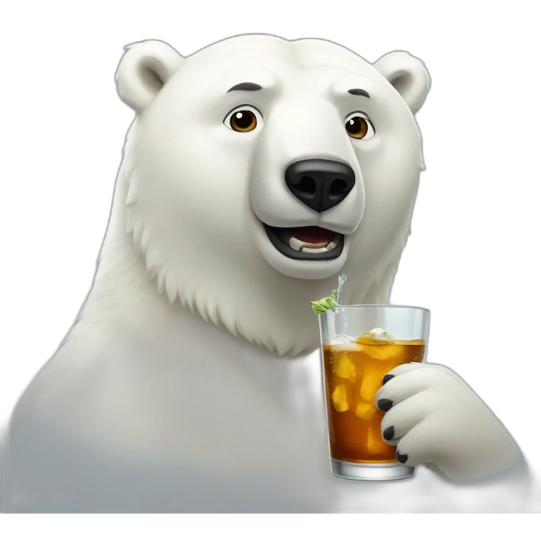 Polar-bear-drinking-rum emoji