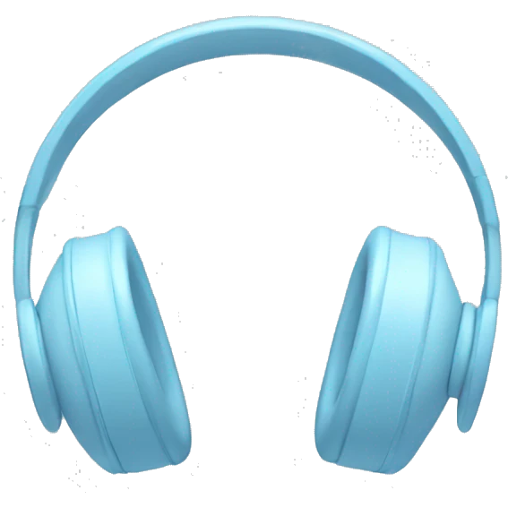 pastel blue headphones with bows emoji