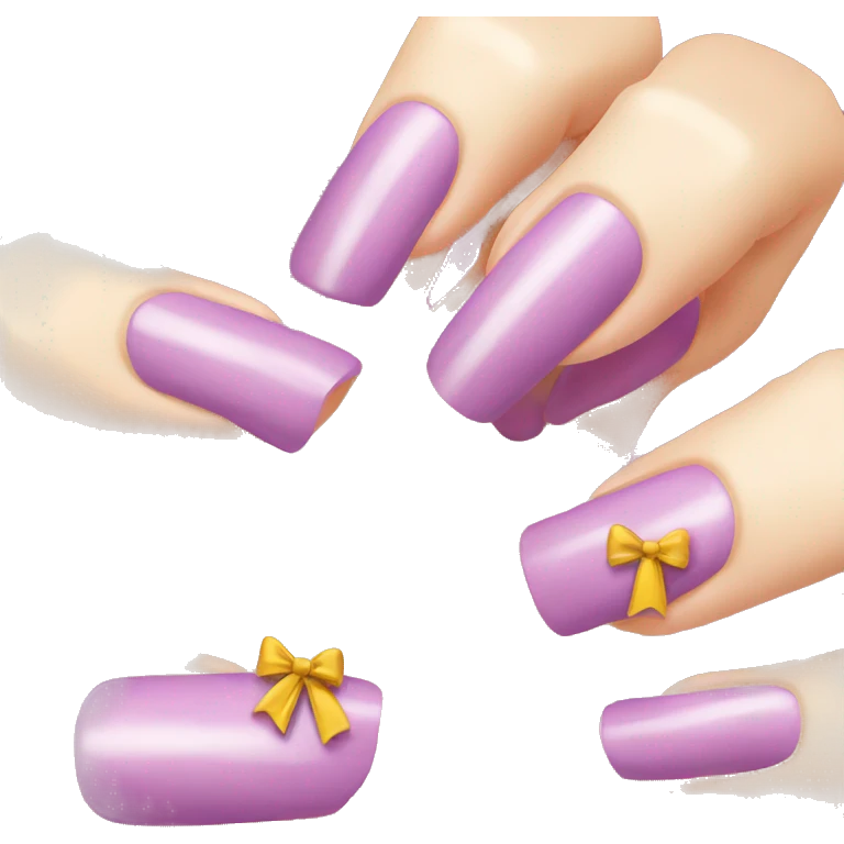 Nails with bows emoji