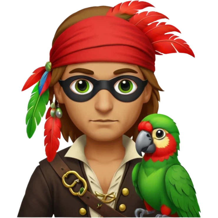 pirate and parrot emoji