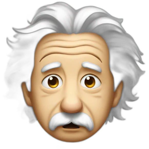 Einstein crying emoji