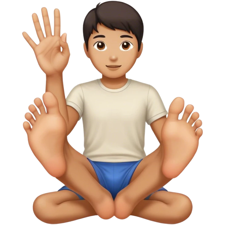 an okay but with a feet emoji