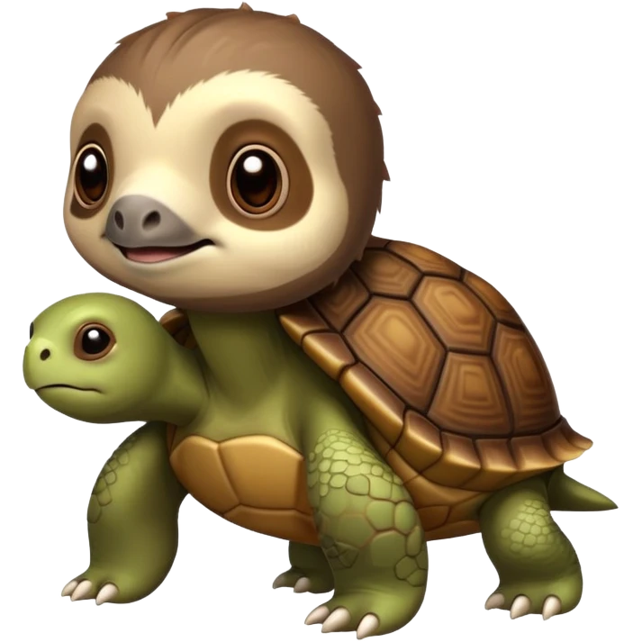 Turtle and Sloth mixed in emoji