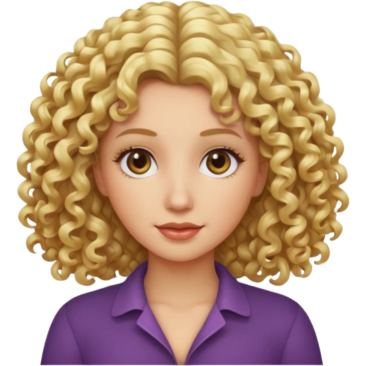 Femme frisée blonde emoji