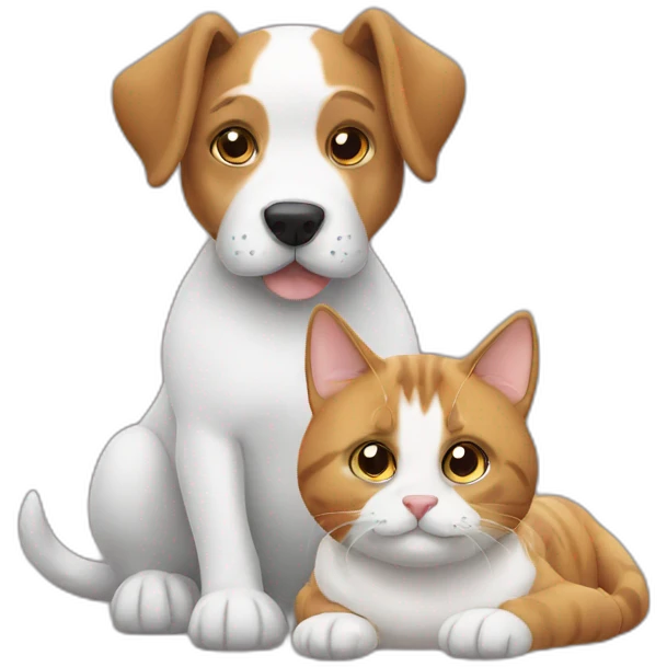 Dog with cat emoji