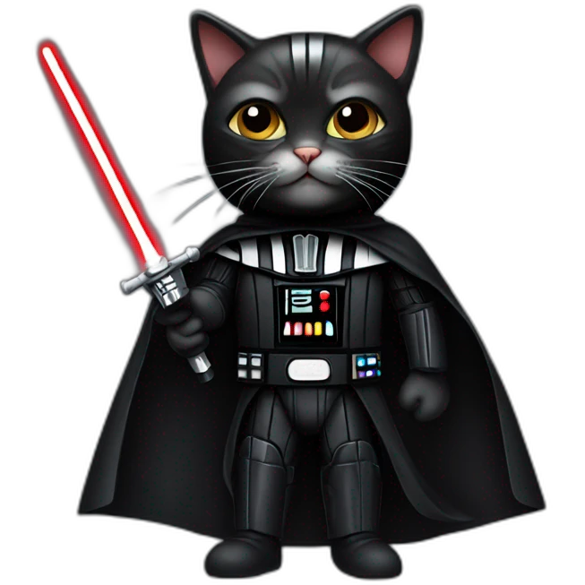 cat in a darth vader costume emoji