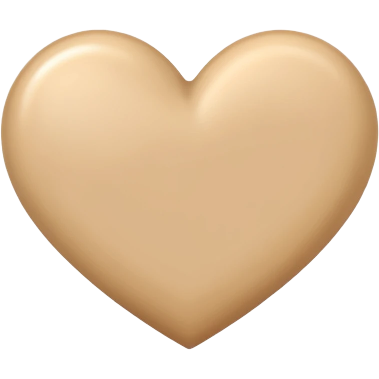beige heart, warm beige tone emoji