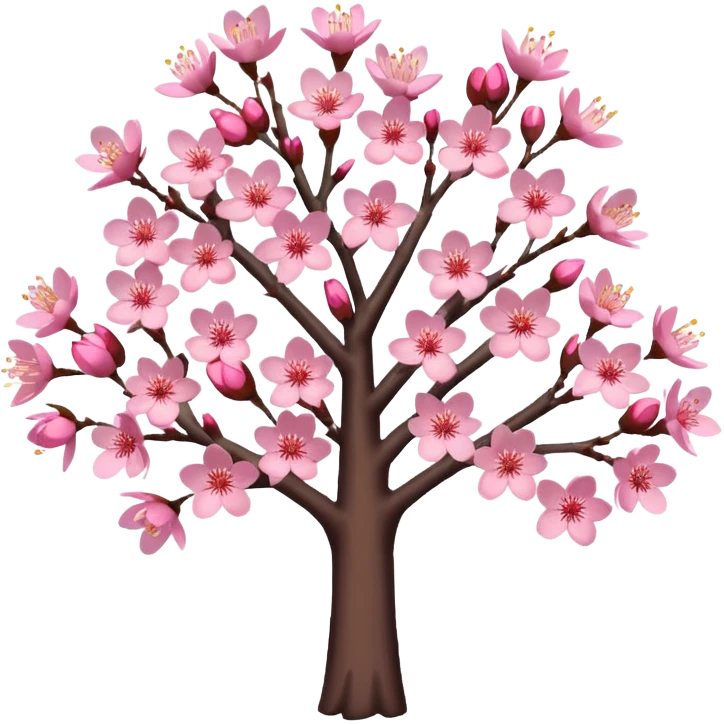 pink cherry blossom tree emoji