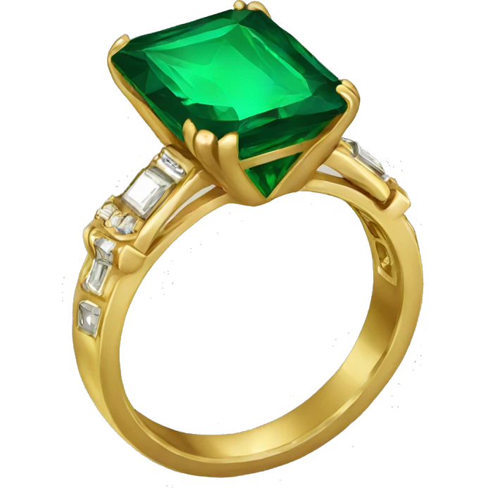 emerald gold ring emoji