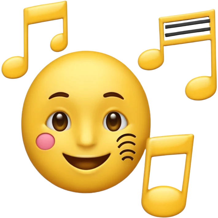 yellow emoji whistling with music notes coming out its mouth and side-eyeing emoji