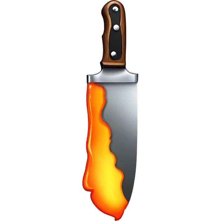 Knife dripping lava iPhone Style emoji