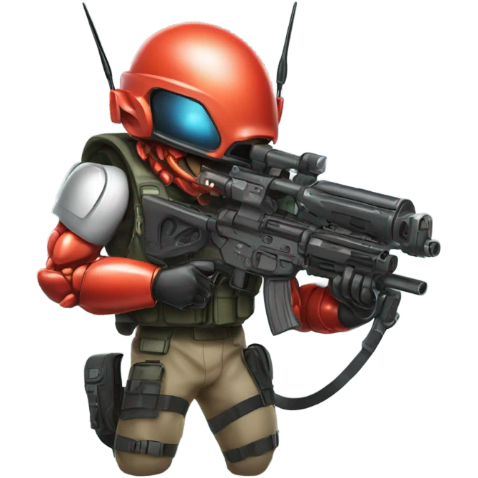 military alien male lobster  emoji