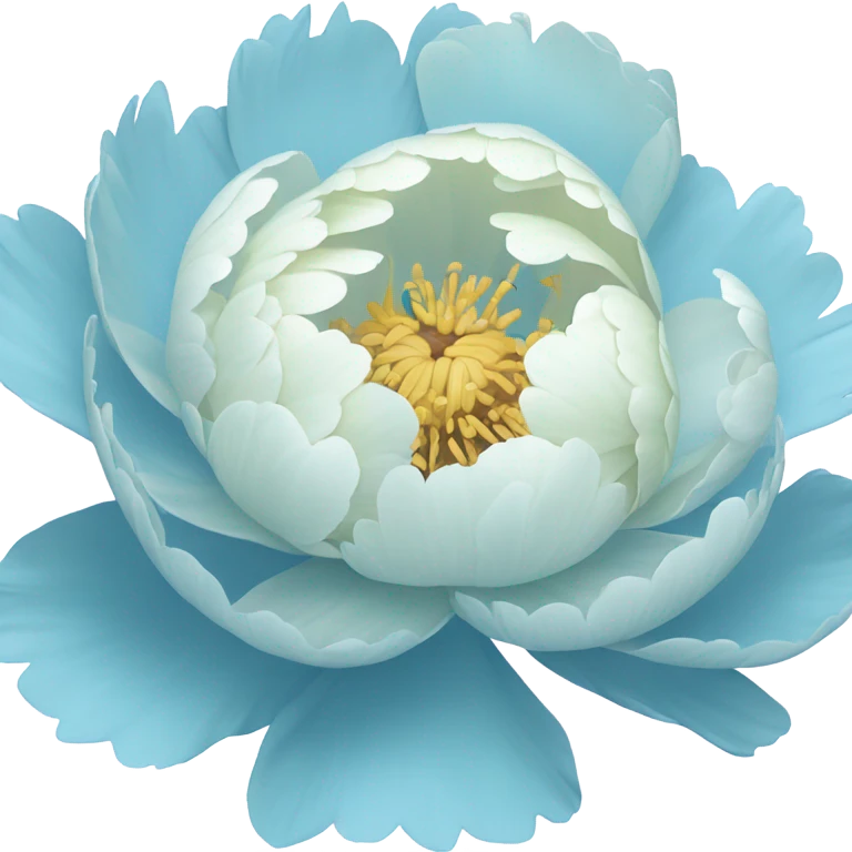 light blue peony emoji