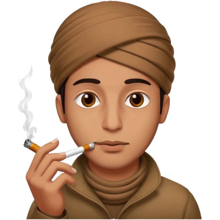 A kashmiri guy smoking cigarette emoji