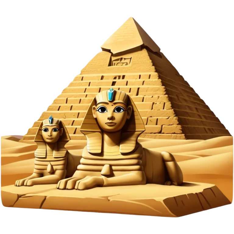 egypt pyramid and sphinx emoji