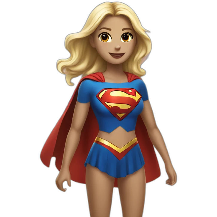 Supergirl at the beach emoji