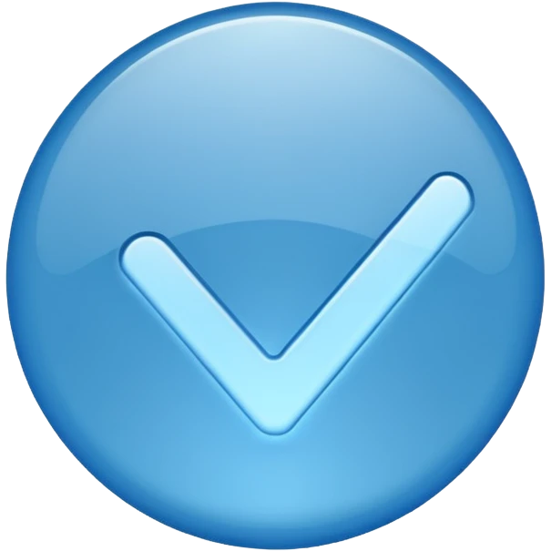 Blue tick emoticon emoji