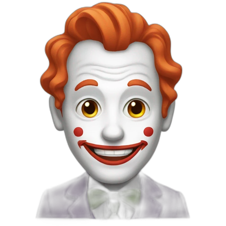 Joker with red hair emoji