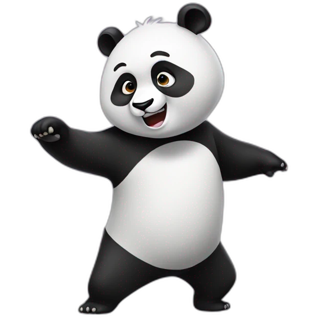 Panda qui fait un dab emoji