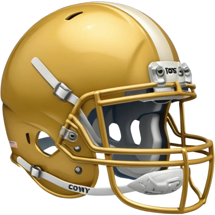 College football player helmet in gold color emoji