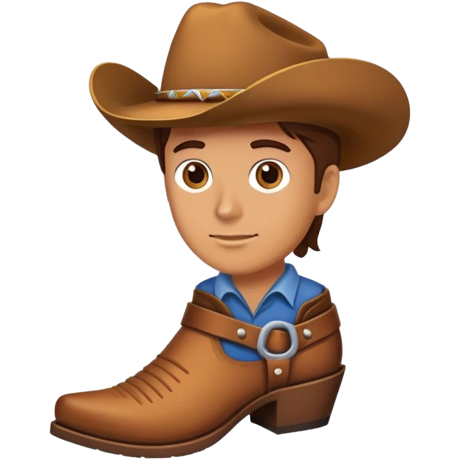 This person holding a cowboy boot.  emoji