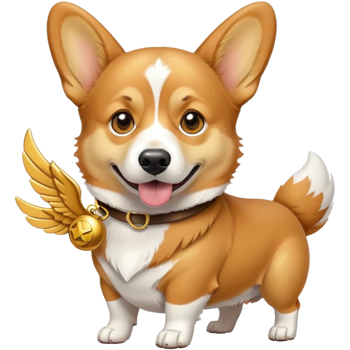 Corgi with snitch emoji