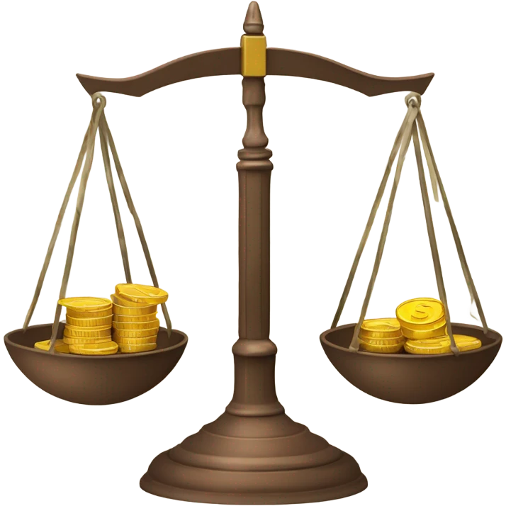 Libra  brown metal with money emoji