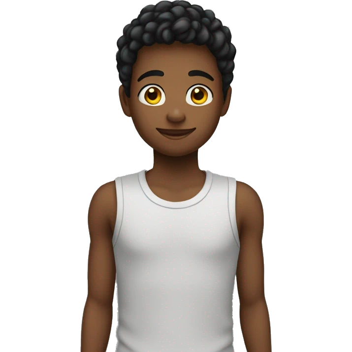Adolescente preto,fazendo coração com a mão  emoji