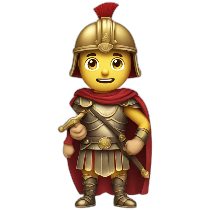 Ancient Roman soldier with a sword emoji
