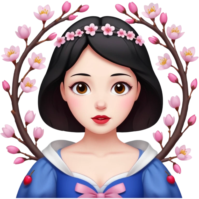 snow white cherryblossom emoji
