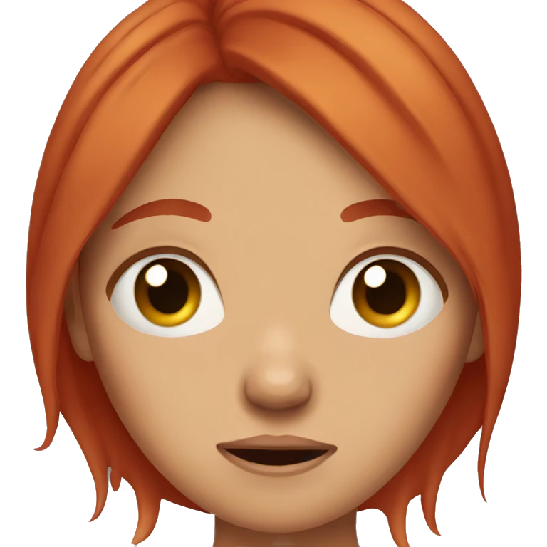 Crying red hair girl emoji