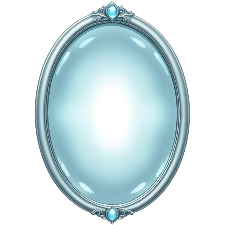 Glowing ethereal mirror emoji