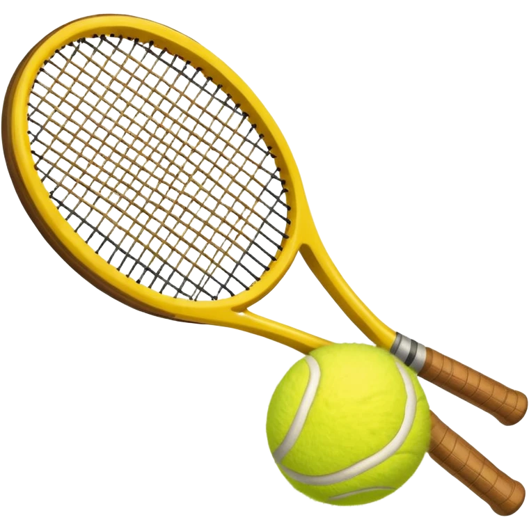 Tennis ball and racquet  emoji