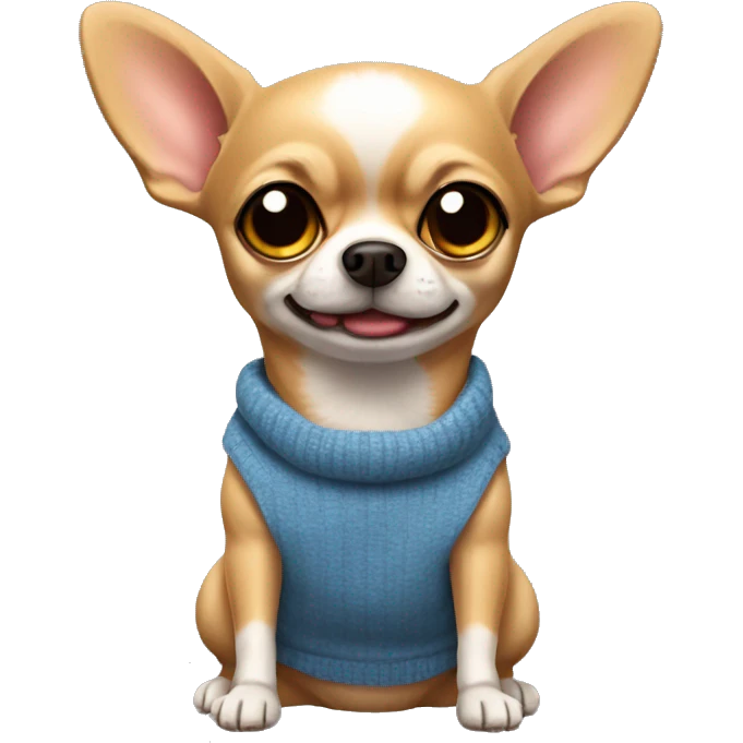Chihuahua furioso usando un suéter  emoji