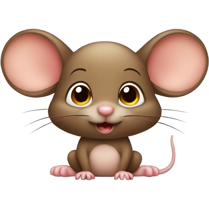 Brown cute mouse  emoji