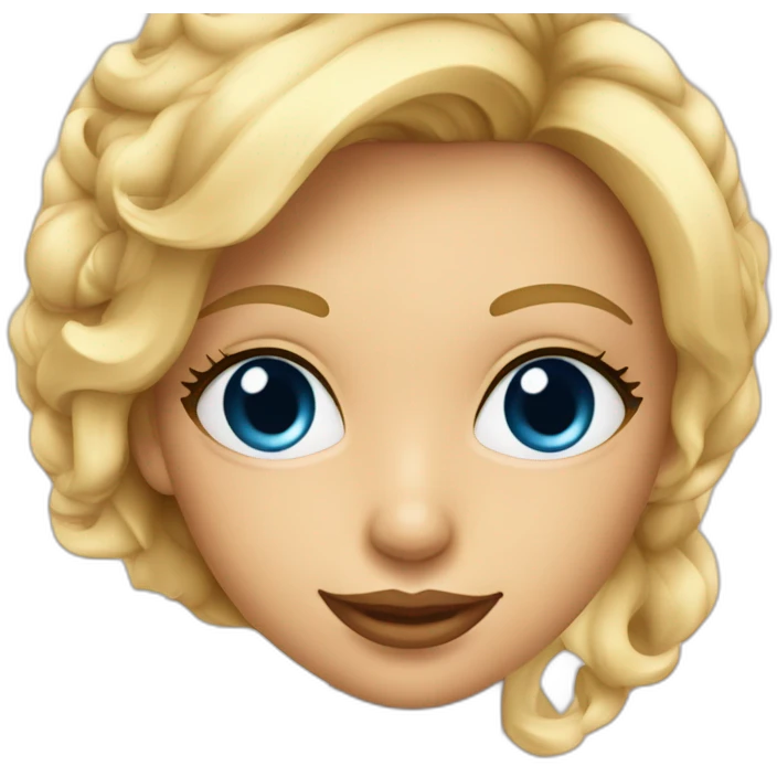 fille blonde bronzé avec les cheveux au carré et les yeux bleu en train de un cocktail plus grand que sa tête emoji