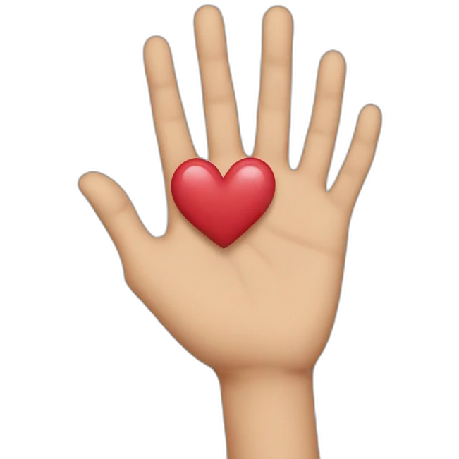 Hand heart emoji
