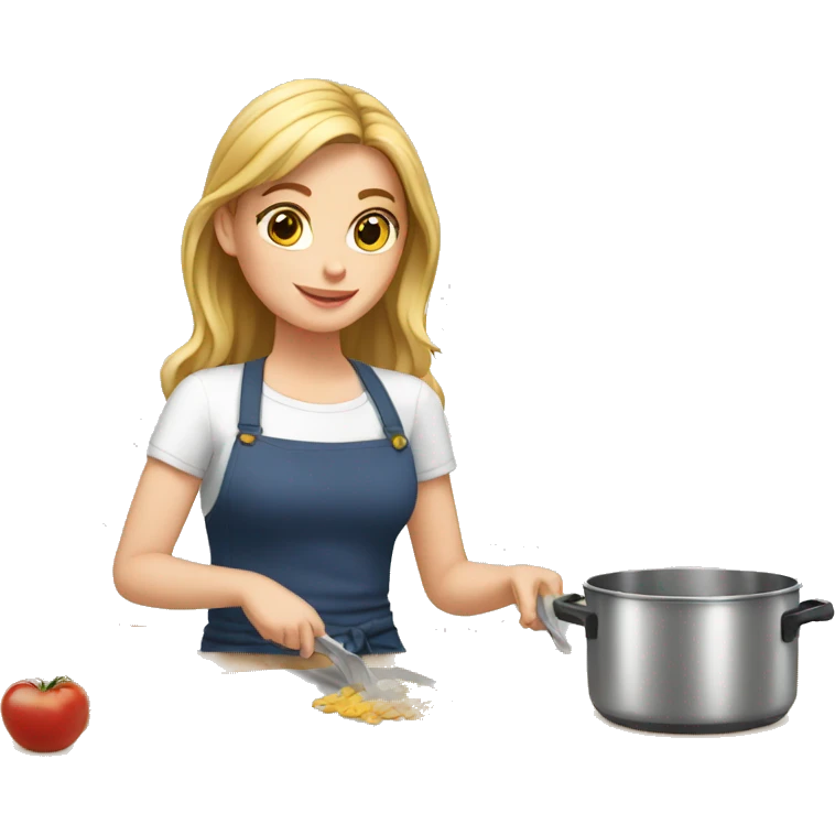 white girl making lunch emoji
