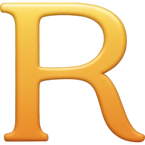 The letter "P" and letter "R" as small text emoji