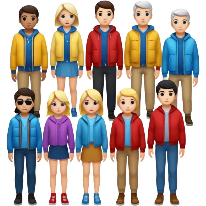 many people with full body effected by light emoji