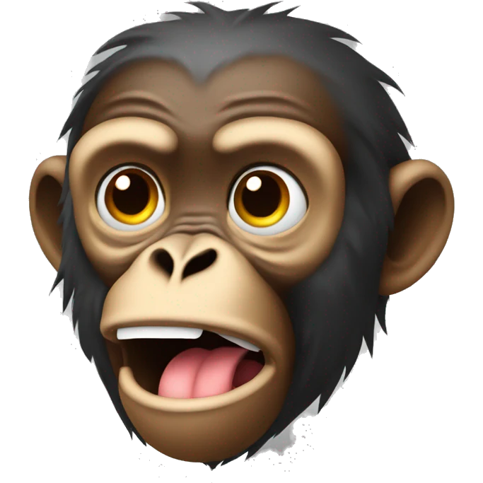 confused monkey with smoke around him  emoji