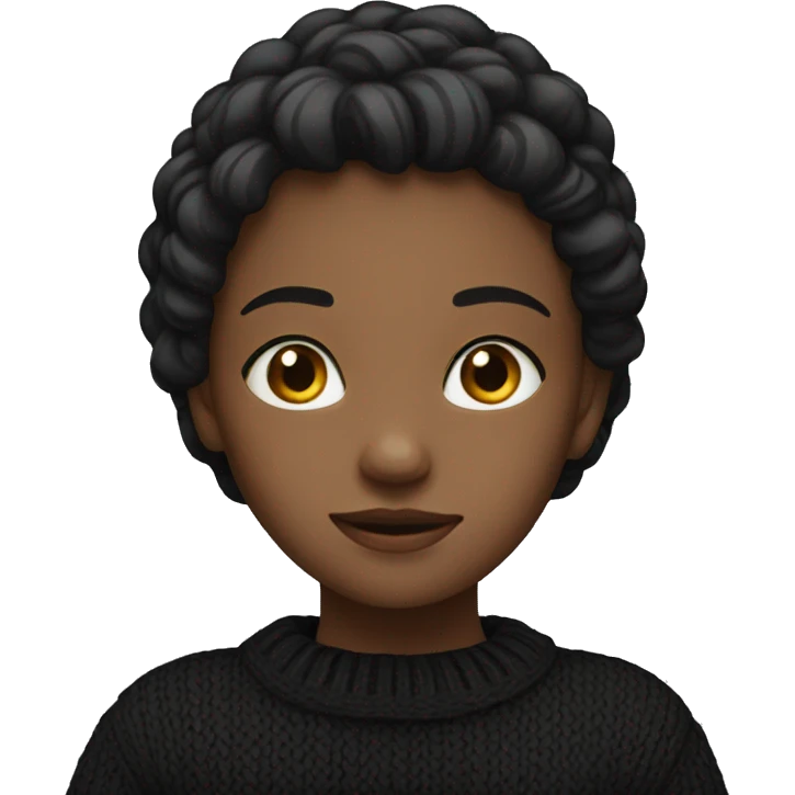 Girl black sweater emoji
