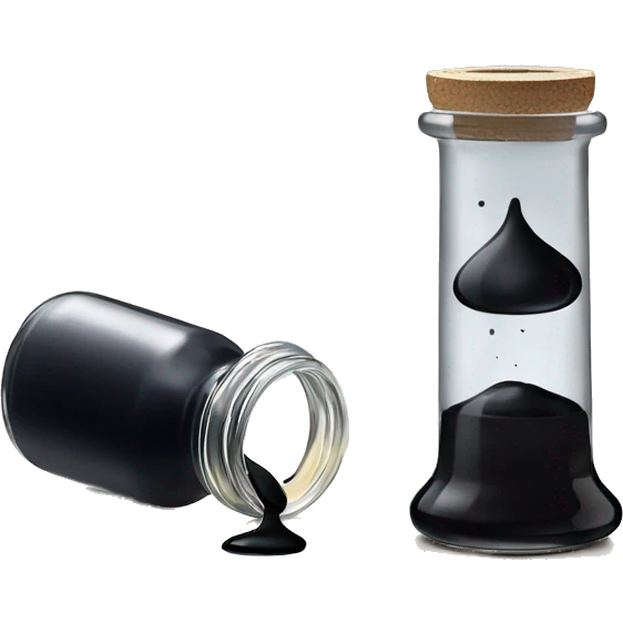 dropped ink vial on thetable emoji