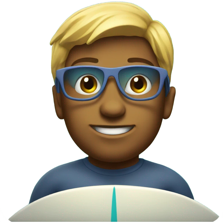 Cool surfer emoji