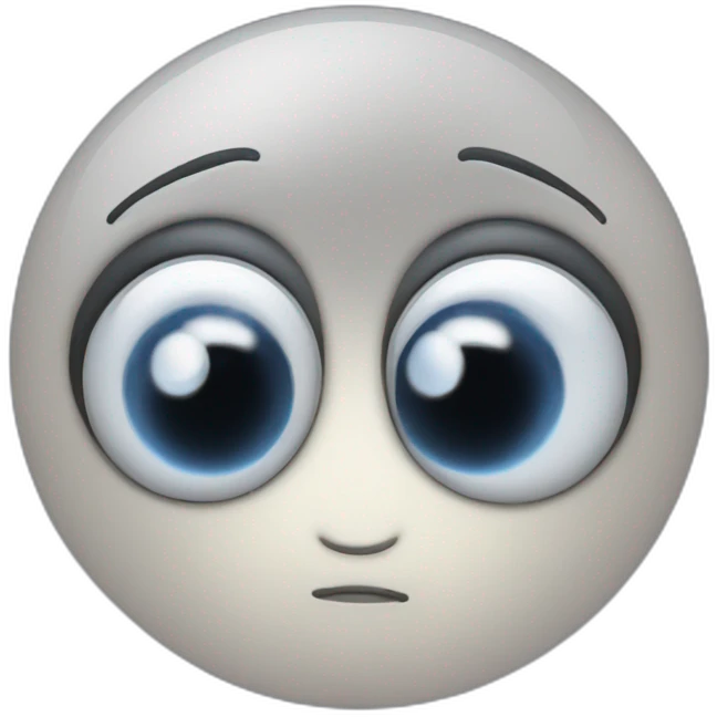 cute moon win big eyes emoji