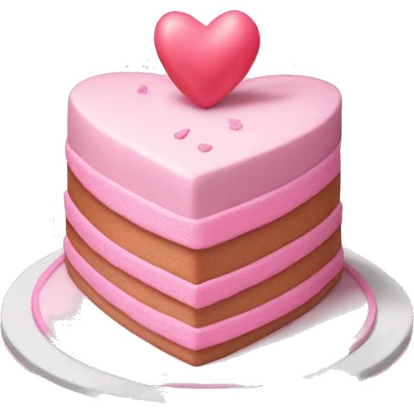 Pink heart shaped birthday cake with cursive written on it emoji
