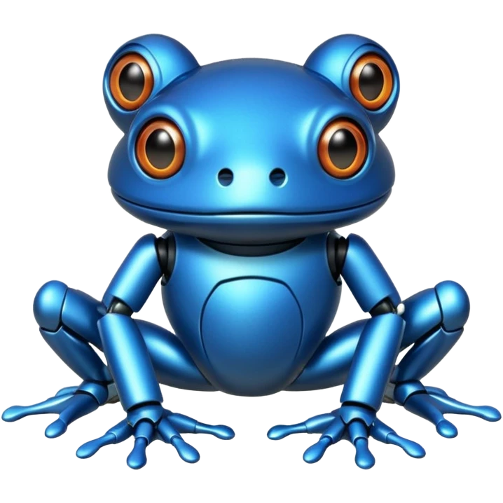 robot blue frog emoji